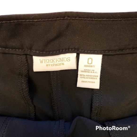 CHICO'S WEEKENDS Black Silky Trousers Slacks Size 0 Short - Picture 10 of 12